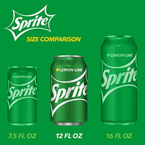 Sprite Lemon Lime Soda Soft Drinks, 12 fl oz, 12 Pack